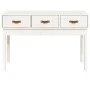 Mesa consola de madera maciza de pino blanco 114x40x75 cm de vidaXL, Mesas auxiliares - Ref: Foro24-821755, Precio: 113,18 €,...
