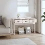 Mesa consola de madera maciza de pino blanco 114x40x75 cm de vidaXL, Mesas auxiliares - Ref: Foro24-821755, Precio: 113,18 €,...