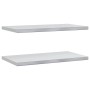 Estantes de pared 2 uds acero inoxidable plateado 75x40x3 cm en Estanterías | Comprar online en Foru.es