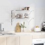 Estantes de pared 2 uds acero inoxidable plateado 75x40x3 cm en Estanterías | Comprar online en Foru.es