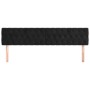 Cabeceros 2 unidades de terciopelo negro 100x7x78/88 cm de vidaXL, Cabeceros y pies de cama - Ref: Foro24-346392, Precio: 82,...