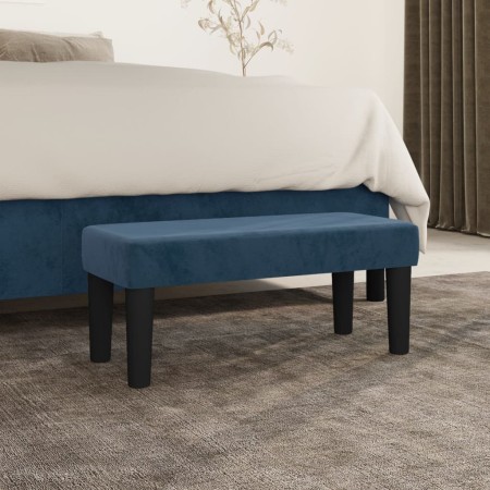 Banco de terciopelo azul oscuro 70x30x30 cm de vidaXL, Bancos - Ref: Foro24-346642, Precio: 43,48 €, Descuento: %