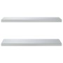 Estantes de pared 2 uds acero inoxidable plateado 75x30x3 cm en Estanterías | Comprar online en Foru.es