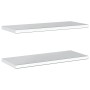 Estantes de pared 2 uds acero inoxidable plateado 75x30x3 cm en Estanterías | Comprar online en Foru.es