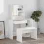 Tocador con espejo blanco 86,5x35x136 cm de vidaXL, Tocadores para dormitorios - Ref: Foro24-802957, Precio: 87,42 €, Descuen...