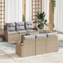 Conjunto de sofás de jardín 7 pcs Beige ratán sintético en Sofás de exterior | Comprar online en Foru.es