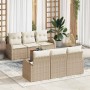 Conjunto de sofás de jardín 7 pcs Beige ratán sintético en Sofás de exterior | Comprar online en Foru.es