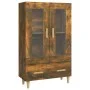 Aparador de madera contrachapada roble ahumado 70x31x115 cm de vidaXL, Aparadores - Ref: Foro24-817477, Precio: 89,16 €, Desc...