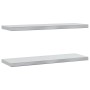 Estantes de pared 2 uds acero inoxidable plateado 75x23,5x3 cm en Estanterías | Comprar online en Foru.es