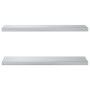 Estantes de pared 2 uds acero inoxidable plateado 75x23,5x3 cm en Estanterías | Comprar online en Foru.es