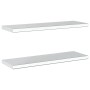 Estantes de pared 2 uds acero inoxidable plateado 75x23,5x3 cm en Estanterías | Comprar online en Foru.es