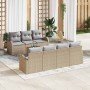 Conjunto de sofás de jardín 8 pcs Beige ratán sintético en Sofás de exterior | Comprar online en Foru.es