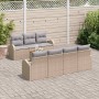 Conjunto de sofás de jardín 8 pcs Beige ratán sintético en Sofás de exterior | Comprar online en Foru.es
