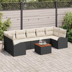 Conjunto de sofás de jardín 8 pcs Negro ratán sintético en Sofás de exterior | Comprar online en Foru.es