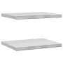 Estantes de pared 2 uds acero inoxidable plateado 50x40x3 cm en Estanterías | Comprar online en Foru.es