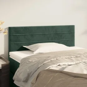 Cabecero de terciopelo verde oscuro 100x5x78/88 cm de vidaXL, Cabeceros y pies de cama - Ref: Foro24-346141, Precio: 31,93 €,...