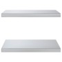 Estantes de pared 2 uds acero inoxidable plateado 50x40x3 cm en Estanterías | Comprar online en Foru.es