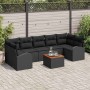 Conjunto de sofás de jardín 8 pcs Negro ratán sintético en Sofás de exterior | Comprar online en Foru.es