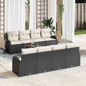 Conjunto de sofás de jardín 9 pcs Negro ratán sintético en Sofás de exterior | Comprar online en Foru.es