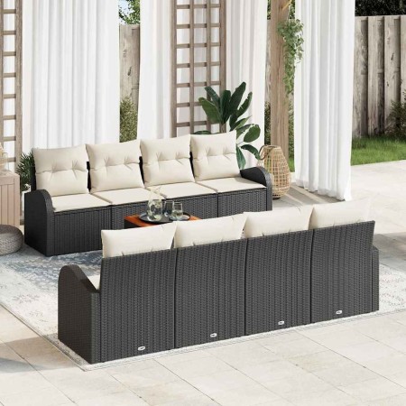 Conjunto de sofás de jardín 9 pcs Negro ratán sintético en Sofás de exterior | Comprar online en Foru.es