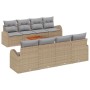 Conjunto de sofás de jardín 9 pcs Beige ratán sintético en Sofás de exterior | Comprar online en Foru.es