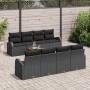 Conjunto de sofás de jardín 9 pcs Negro ratán sintético en Sofás de exterior | Comprar online en Foru.es