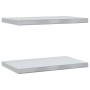 Estantes de pared 2 uds acero inoxidable plateado 50x30x3 cm en Estanterías | Comprar online en Foru.es