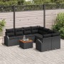 Conjunto de sofás de jardín 9 pcs Negro ratán sintético en Sofás de exterior | Comprar online en Foru.es