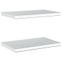 Estantes de pared 2 uds acero inoxidable plateado 50x30x3 cm en Estanterías | Comprar online en Foru.es