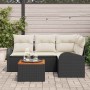 Conjunto de sofás de jardín 5 pcs Negro ratán sintético en Sofás de exterior | Comprar online en Foru.es