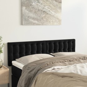 Cabeceros 2 unidades terciopelo negro 72x5x78/88 cm de vidaXL, Cabeceros y pies de cama - Ref: Foro24-346472, Precio: 81,61 €...