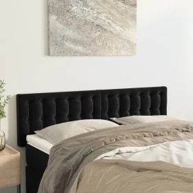 Kopfteile 2 Einheiten aus schwarzem Samt 72x5x78/88 cm von vidaXL, Kopf- und Fußteile - Ref: Foro24-346472, Preis: 78,89 €, R...