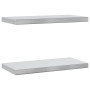 Estantes de pared 2 uds acero inoxidable plateado 50x23,5x3 cm en Estanterías | Comprar online en Foru.es