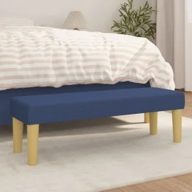 Banco de tela azul 100x30x30 cm de vidaXL, Bancos - Ref: Foro24-346658, Precio: 48,57 €, Descuento: %