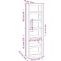 Estantería madera maciza de pino 50x35x183 cm de vidaXL, Librerías y estanterías - Ref: Foro24-821719, Precio: 135,98 €, Desc...