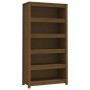 Estantería madera maciza de pino marrón miel 80x35x154 cm de vidaXL, Librerías y estanterías - Ref: Foro24-821692, Precio: 14...