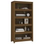 Estantería madera maciza de pino marrón miel 80x35x154 cm de vidaXL, Librerías y estanterías - Ref: Foro24-821692, Precio: 14...