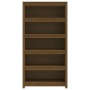 Estantería madera maciza de pino marrón miel 80x35x154 cm de vidaXL, Librerías y estanterías - Ref: Foro24-821692, Precio: 14...