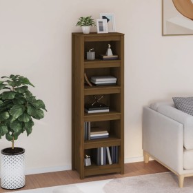 Estantería madera maciza de pino marrón miel 50x35x154 cm de vidaXL, Librerías y estanterías - Ref: Foro24-821717, Precio: 94...