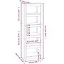 Estantería madera maciza de pino marrón miel 50x35x154 cm de vidaXL, Librerías y estanterías - Ref: Foro24-821717, Precio: 94...