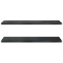 Estantes de pared 2 uds acero inoxidable negro 100x40x3 cm en Estanterías | Comprar online en Foru.es
