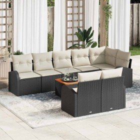 Conjunto de sofás de jardín 9 pcs Negro ratán sintético en Sofás de exterior | Comprar online en Foru.es