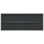 Estantes de pared 2 uds acero inoxidable negro 100x40x3 cm en Estanterías | Comprar online en Foru.es