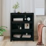 Estantería madera maciza de pino negra 80x35x97 cm de vidaXL, Librerías y estanterías - Ref: Foro24-821683, Precio: 99,27 €, ...