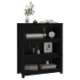 Estantería madera maciza de pino negra 80x35x97 cm de vidaXL, Librerías y estanterías - Ref: Foro24-821683, Precio: 99,27 €, ...