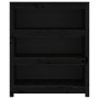 Estantería madera maciza de pino negra 80x35x97 cm de vidaXL, Librerías y estanterías - Ref: Foro24-821683, Precio: 99,27 €, ...