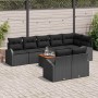 Conjunto de sofás de jardín 9 pcs Negro ratán sintético en Sofás de exterior | Comprar online en Foru.es