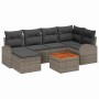 Conjunto de sofás de jardín 7 pcs Gris ratán sintético en Sofás de exterior | Comprar online en Foru.es