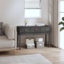 Mesa consola de madera maciza de pino gris 114x40x75 cm de vidaXL, Mesas auxiliares - Ref: Foro24-821756, Precio: 123,83 €, D...