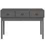 Mesa consola de madera maciza de pino gris 114x40x75 cm de vidaXL, Mesas auxiliares - Ref: Foro24-821756, Precio: 123,83 €, D...